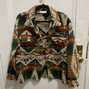 NWOT Aztec Print Shirt Jacket